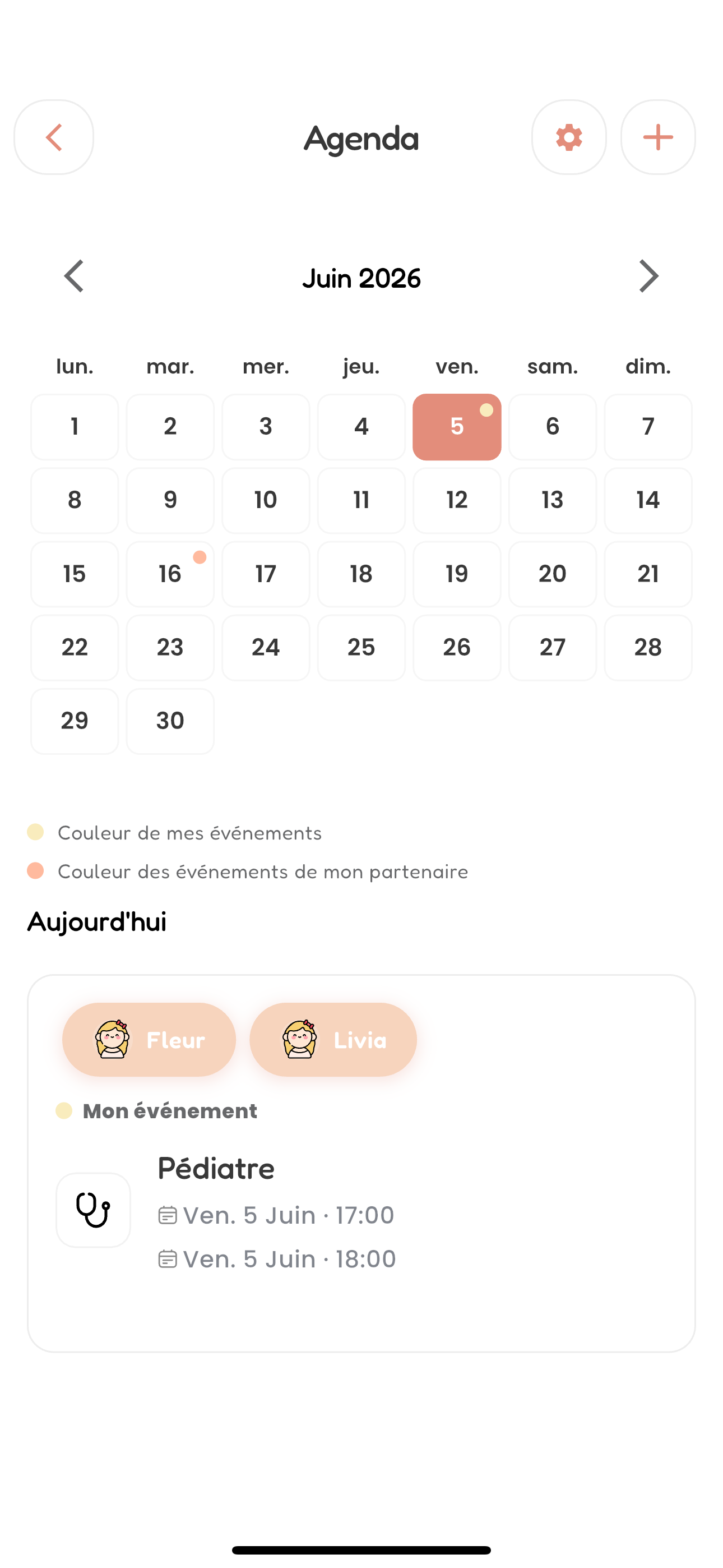 Agenda familial